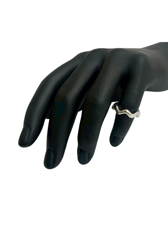 Pre-Owned TIFFANY & Co. Paloma Picasso Zigzag Silver 925 Ring, Size 7, Women's, 44550 (Good)