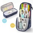 thumbnail image 2 of Under 10 Office&Craft&Stationery Korean Creative Double Layer Folding Pen Bag Simple and Large Capacity Multi Functional Stationery Box for Girls In Junior High School, 2 of 4