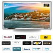 Elecsung 43 inch Frameless Smart Mirror TV 4K Waterproof for Bathroom webOS WiFi Bluetooth ATSC DTV Tuner for Hotel SPA