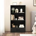 thumbnail image 2 of Costway 42'' Tall 4-tier Storage Shelf Wood Bookcase with Drawer Home Organizer Display Rack Black, 2 of 9