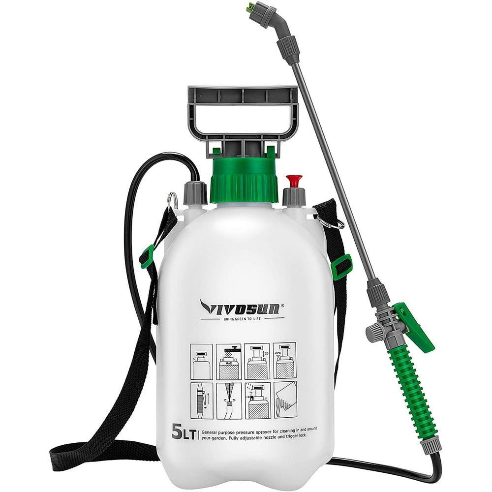 VIVOSUN 1 Gallon Lawn and Garden Pump Pressure Sprayer with 3 Water