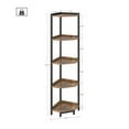 thumbnail image 2 of Hzuaneri Corner Shelf, Industrial 5-Tier Wall Corner Bookshelf with Metal Frame CS05901B, 2 of 7