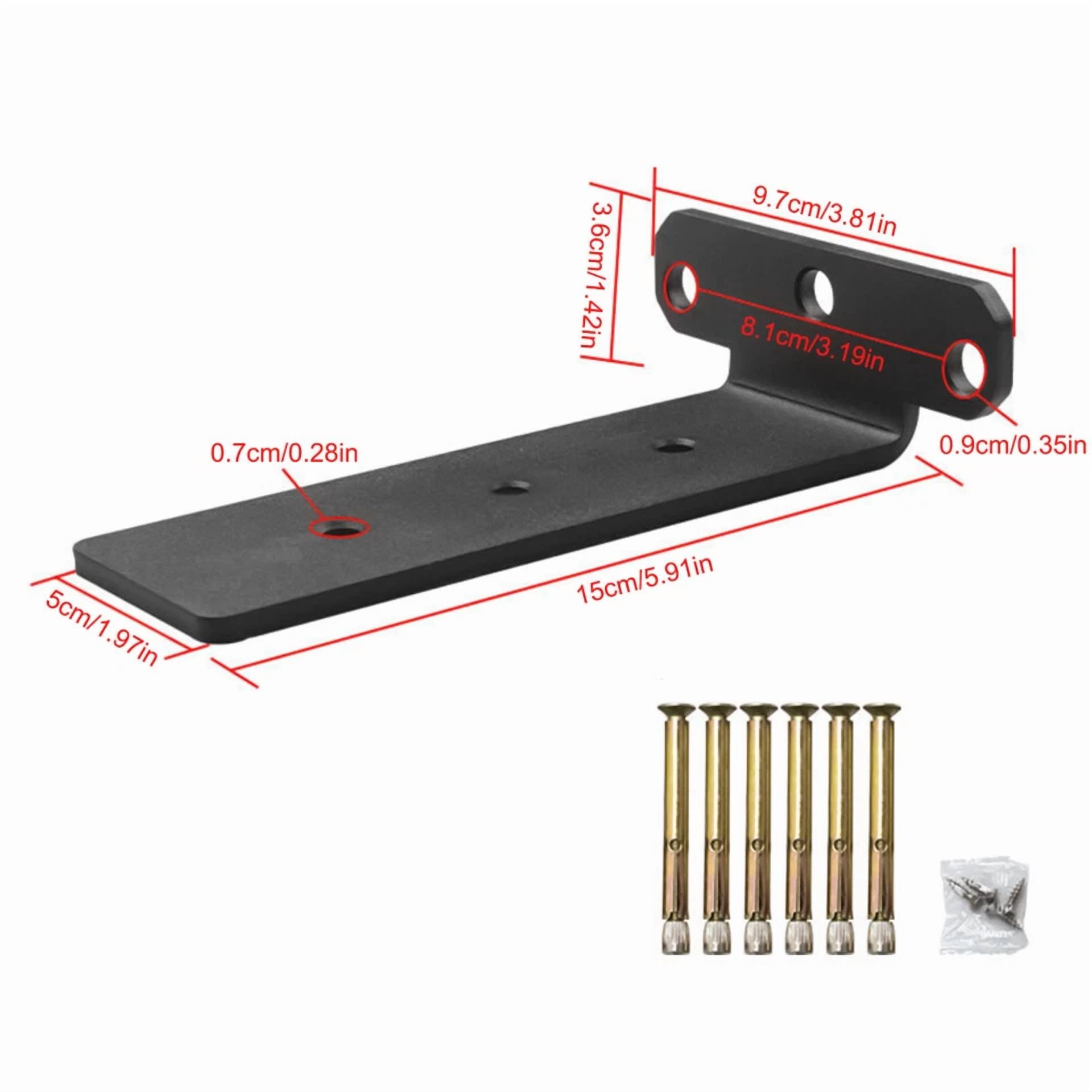 2Pc Black Shelf Bracket Floating Shelf Supports Premium Alloy Metal Heavy Sale