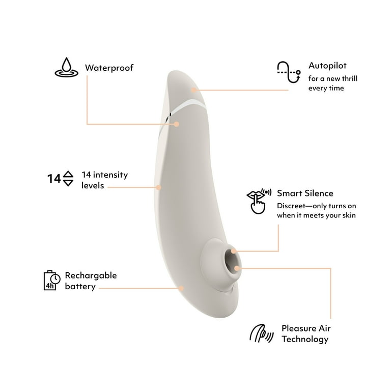 Womanizer PREMIUM 2 Pleasure Air Stimulator with Smart Silence Suction Vibrator, Warm Grey - Walmart.com Womanizer PREMIUM 2 Pleasure Air Stimulator with Smart Silence Suction Vibrator, Warm Grey - Walmart.com