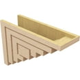thumbnail image 5 of 8"W x 24"D x 16"H Classic Landon Rough Cedar Woodgrain TimberThane Corbel, Primed Tan, 5 of 6