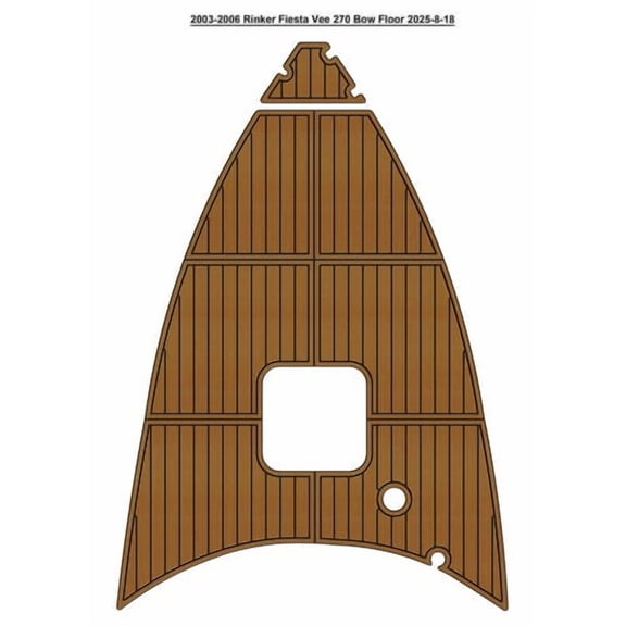 2003-2006 Rinker Fiesta Vee 270 Bow Pad Boat EVA Foam Faux Teak Deck Floor Mat