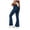 Navy, variant on vigerkar Flare Leggings with Pockets for Women, Scrunch Detail High Waisted Buttery Soft Contouring Seam Yoga Pants (Blue, L)