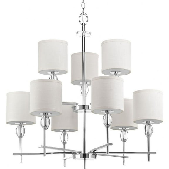 Progress Lighting Status Polished Chrome Contemporary/Modern Chandelier w/ 9 Light 100W - P4142-15