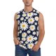 thumbnail image 1 of Balery Daisy Floral Camisetas sin mangas para hombre, absorbe la humedad y protege contra el mal olor.-XX-Large, 1 of 7