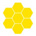 thumbnail image 1 of 7 piezas de pegatinas de pared de espejo autoadhesivas superficie de espejo hexagonal Oro S Sunnimix Etiqueta engomada del espejo del vinilo del hexágono, 1 of 8