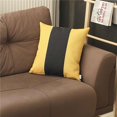 thumbnail image 1 of HomeRoots 399479 Yellow & Black Centered Strap Throw Pillow, Multi Color, 1 of 1