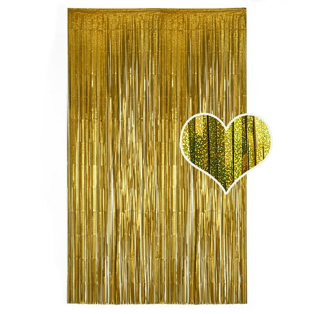 Metallic Foil Fringe Curtains Tinsel Curtain Photo Backdrop Birthday
