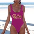 thumbnail image 2 of WILLBEST Trajes de Baño Mujer 2 Piezas Traje de Baño Mujer Moda Letra Impresa Pieza Traje de Baño Sexy Bikini Traje de Baño Sin Mangas Traje de Baño Sin Espalda, 2 of 6