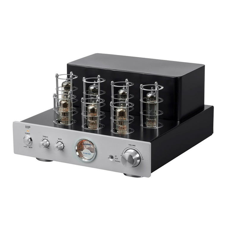 Basement Petitioner Barber shop Monoprice Pure Tube Stereo Amplifier with Bluetooth Line and Phono Inputs -  Walmart.com