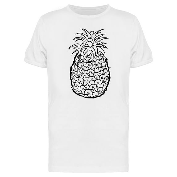 Pineapple Silhouette B&W T-Shirt Men -Image by Shutterstock, Male Small