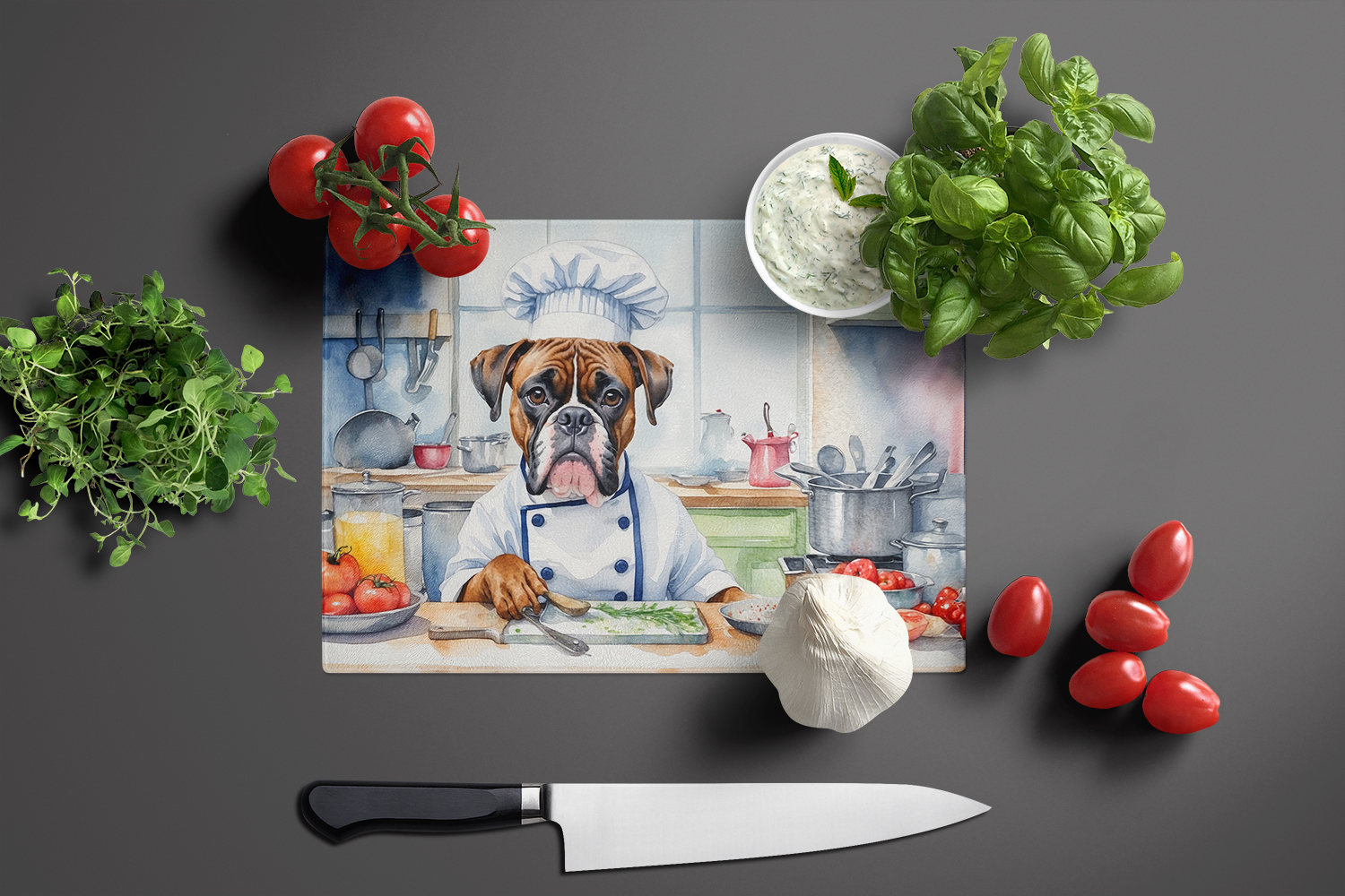 Boxer The Chef Glass Cutting Board 12 in x 15 in