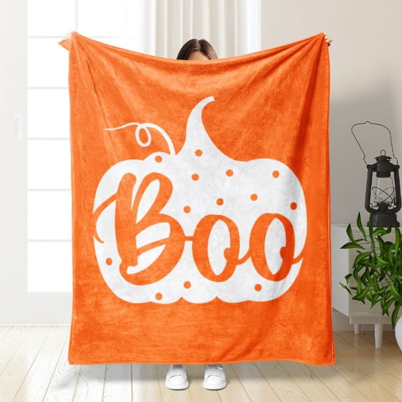 Halloween Throw Blanket Soft Cozy Blanket, Lightweight Printed Blanket for Sofa Couch Bed, Festive Seasonal Home Decor Cover for Living Room Holiday DecorationοΌOne Size