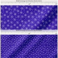 thumbnail image 2 of Soimoi Blue Cotton Voile Fabric Snow Flakes & Star Print Fabric by the Yard 42 Inch Wide, 2 of 7