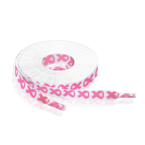 Pink Ribbon Breast Cancer Awareness Shoe Laces (2 Pairs)