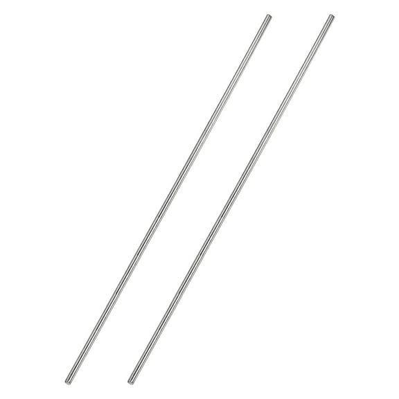 2.5mm x 300mm 304 Stainless Steel Solid Round Rod for DIY Craft - 2Pcs