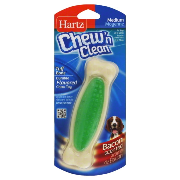 Hartz Chew 'n Clean Tuff Bone LongLasting Dog Toys, Medium