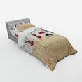 thumbnail image 3 of Ambesonne Christmas Bedding Set 4 Pcs, Wooden Fences Humor, Queen, Tan Red, 3 of 3