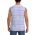 thumbnail image 4 of Easygdp Striped Gradient Men's Breathable Tank Tops Sleeveless Sporty T Shirts for Basketball, Mountaineering, Bodybuilding -X-Large, 4 of 8