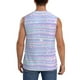 thumbnail image 4 of Balery Striped Gradient Camisetas sin mangas para hombre, absorbe la humedad y protege contra el mal olor.-Small, 4 of 7