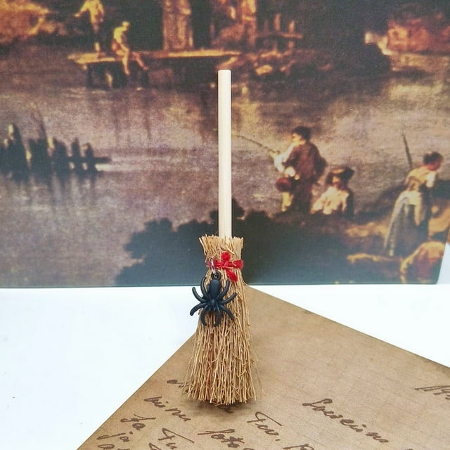 Dvkptbk Décorations d'Halloween Cadeaux Mignon Mini Balai de Sorcière