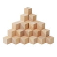 thumbnail image 4 of 50 piezas de bloques de madera, cubos pequeños, rompecabezas, manualidades, minijuegos cuadrados para aula. marrón, 4 of 9