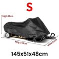 thumbnail image 2 of Waterproof Snowmobile Cover Dustproof Anti-UV Protection for Trailering Winter Use Motorcycle Outdoor Black 145cm, 2 of 5