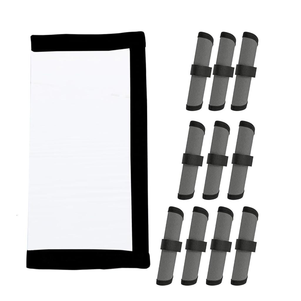 Lerpwige Clear Fishing Lures Storage Bag with 10pcs Rod Protectors for Tackle Organization