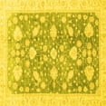 thumbnail image 1 of Ahgly Company Machine Washable Indoor Square Oriental Yellow Traditional Area Rugs, 7' Square, 1 of 1