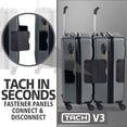 thumbnail image 2 of TACH V3 Connectable Hardside Carry On Spinner Travel Tote Luggage Bag Suitcase, Gray, 2 of 7