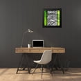 thumbnail image 4 of Grey, Jace 20x20 Black Modern Framed Museum Art Print Titled - Lime Zebra Dots, 4 of 5