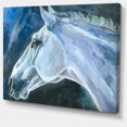 thumbnail image 2 of Cheval Gris Aquarelle - Impression sur Toile Abstraite, 2 of 3