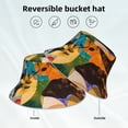 thumbnail image 5 of Daiia Abstract Musical Faces Pattern Bucket Hat - Trendy Cotton Sun Hat for Beach, Golf, Fishing - Fun Outdoor Vacation Boonie for Men and Women, 5 of 9