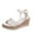 Beige Wedge Sandals, variant on hopeusnice Women's Wedge Sandals Buckle Ankle Strap Knotted Open Toe Summer Beach Shoes Platform Wedges Comfortable Breathable Footwear Beige 36