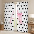 thumbnail image 2 of Manfei Pink ABC Print A Blackout Curtains,Cute Coquette Bowknot Window Curtains Pack of 2 (38x45 Each), 2 of 6