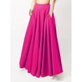 thumbnail image 4 of Womens Hot Pink Flowing Maxi Skirt A-Line Casual Solid Color, 4 of 5