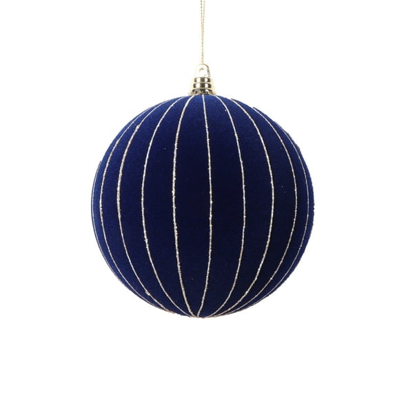 Vickerman 4.7" Midnight Blue Round Ornament, 3 per bag.