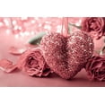thumbnail image 1 of BSDHOME Polyester Photography Backdrops Valentine's Day Photo Props Romantic Rose Wallpaper Background 7x5ft, 1 of 2