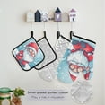 thumbnail image 5 of Christmas Dwarf with Glasses 5 Pcs Kitchen Set Heat Resistant Oven Mitts and Non-Slip Pot Holders with Adjustable Cooking Apron, 5 of 6