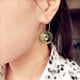 thumbnail image 4 of Guardurnaity 1 par de pendientes de aro, joyería para novias, regalos personalizados de aniversario, accesorios para disfraces, verde y blanco Type3 NO3 Guardurnaity AP011237-01, 4 of 6