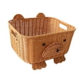 thumbnail image 1 of Cesta tejida rectangular, contenedor decorativo, organizador de almacenamiento con asas antideslizantes. 33cm x 28cm x 195cm, 1 of 9