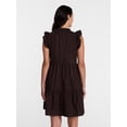 thumbnail image 4 of Time and Tru Women's and Women's Plus Cotton Mini Dress with Flutter Sleeves, Sizes XS-4X, 4 of 6