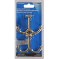 thumbnail image 2 of Hardware Essentials 852305 Under Shelf Coat Hook Brass Plated -2 Pack, 2 of 2