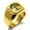 Gold, variant on Stainless Steel Tree of Life Engraved Square Flat Top Biker Style Polished Signet Ring