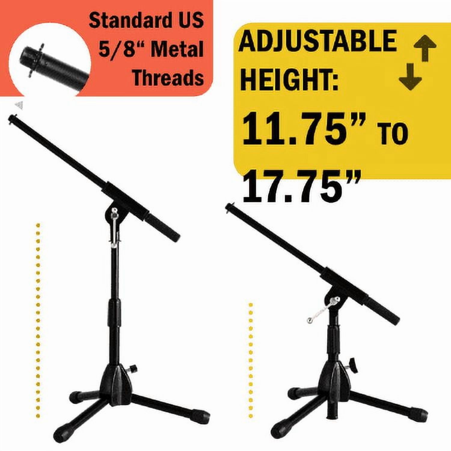 Stage Rocker Powered by Hamilton SR610121B Lo-Profile Mic Boom Stand - Black