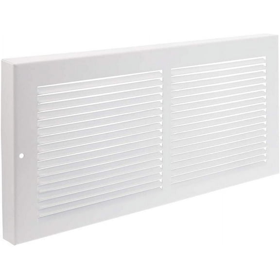 RG0033 Louvered Steel Painted Baseboard Return Air Grille, 14 x 6-Inch, White, 1-Pack